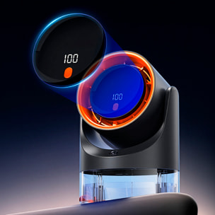 Ventilatore da scrivania F14. Con 5 livelli di velocità, funzione nebulizzatore e serbatoio d'acqua da 450 ml. Rotazione verticale di 180°.