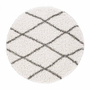 Tapis Shaggy longues mêches et aux motifs traditionnels Berbères