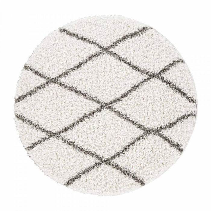 Tapis Shaggy longues mêches et aux motifs traditionnels Berbères