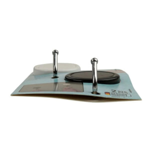 Lot de 2 crochets muraux magnétiques Fackelmann Tecno
