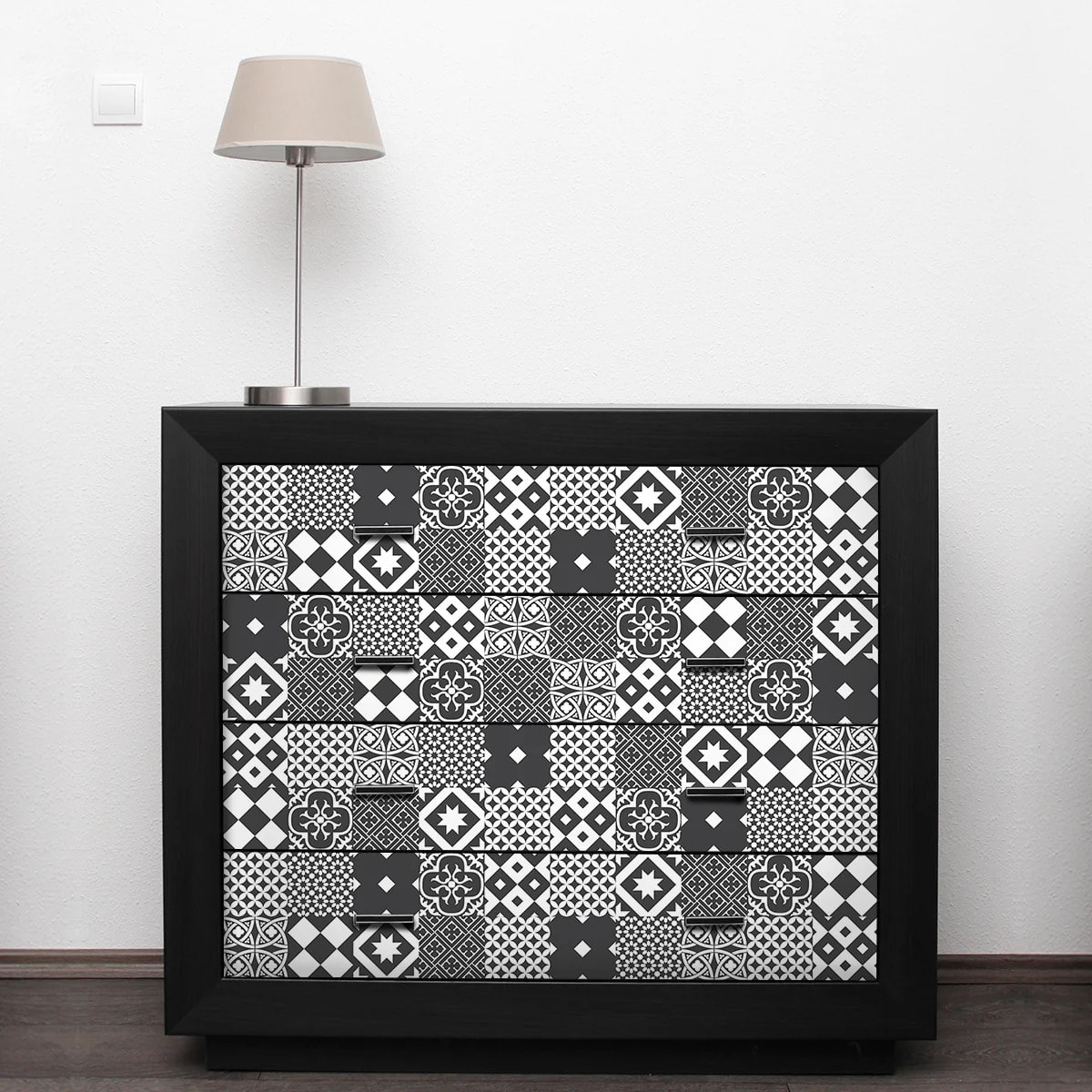 Sticker carrelage - Ambiance Sticker - 60 CARREAUX DE CIMENT MEUBLE AUTHENTIQUES VOGIA - 20x20cm