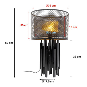 Lampe Coachella 59cm noire Kare Design