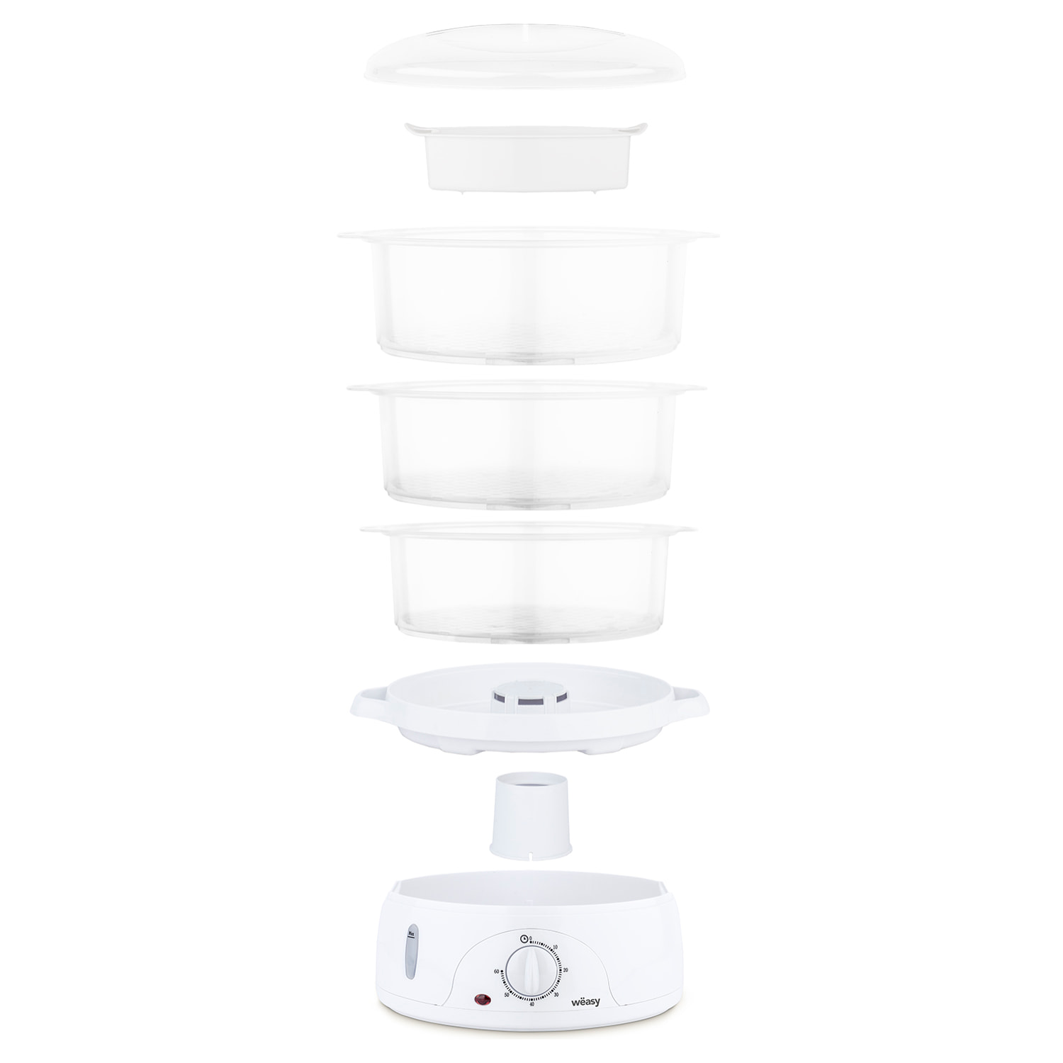 Vaporizador eléctrico, Capacidad 9 Litros, Potencia 800 W, 3 compartimentos