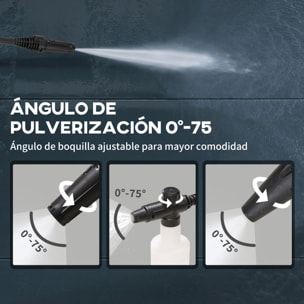 Hidrolimpiadora Lavadora de Alta Presión 1600W Caudal 432 L/h Bomba de Aluminio Presión de 135 Bar Manguera de 6 m Incluye Botella de Jabón Boquilla Cepillo 32x24x65 cm Azul