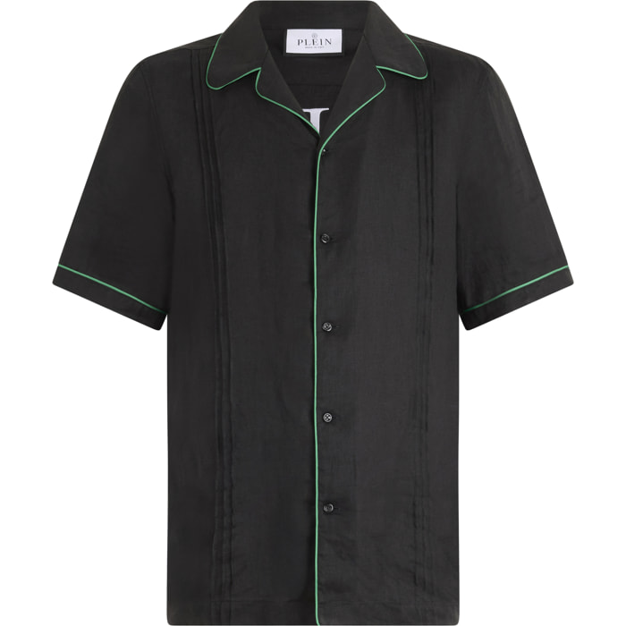 PHILIPP PLEIN Linen Bowling Shirt Plein Tennis