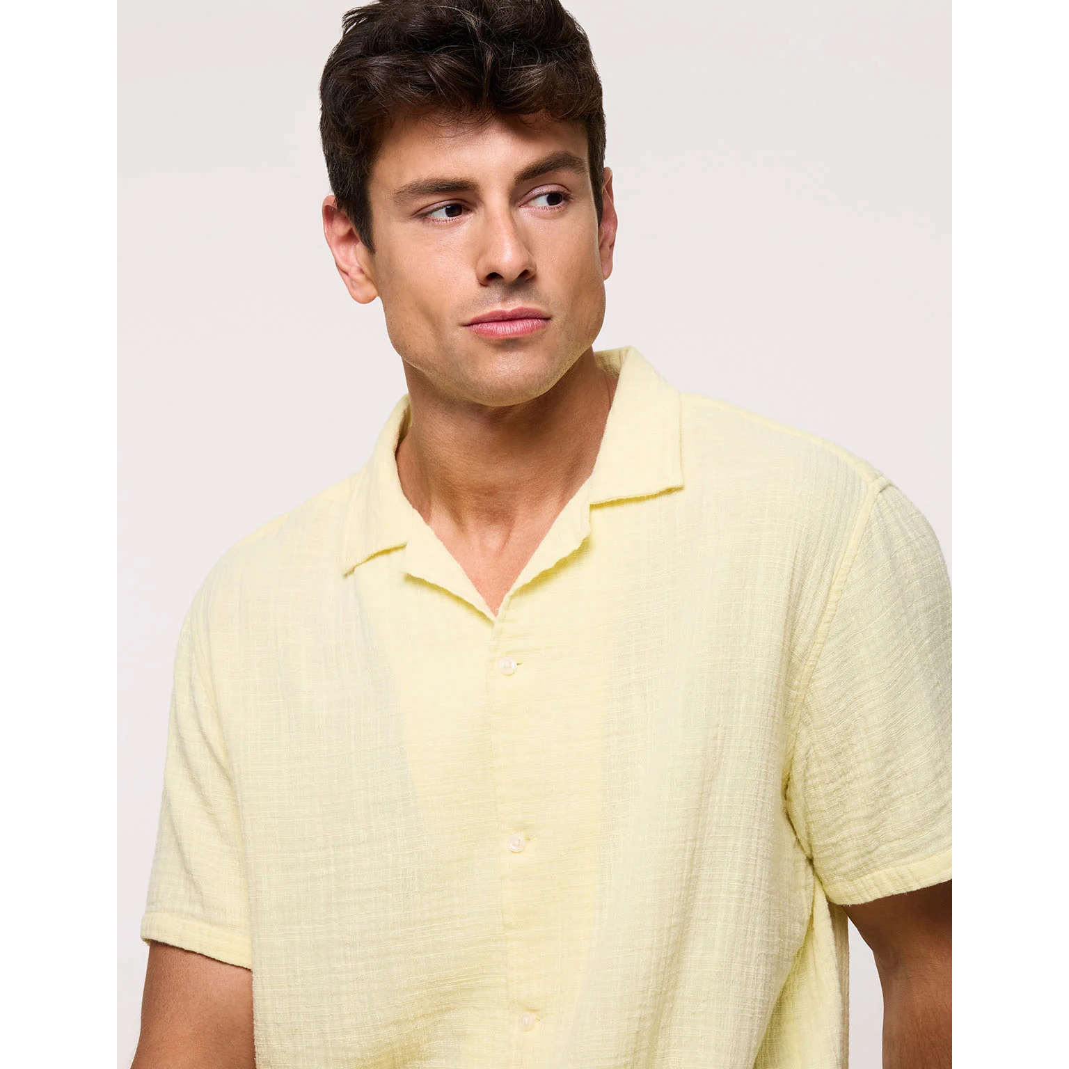 Camisa Manga Corta Amarillo Pastel - Bambino