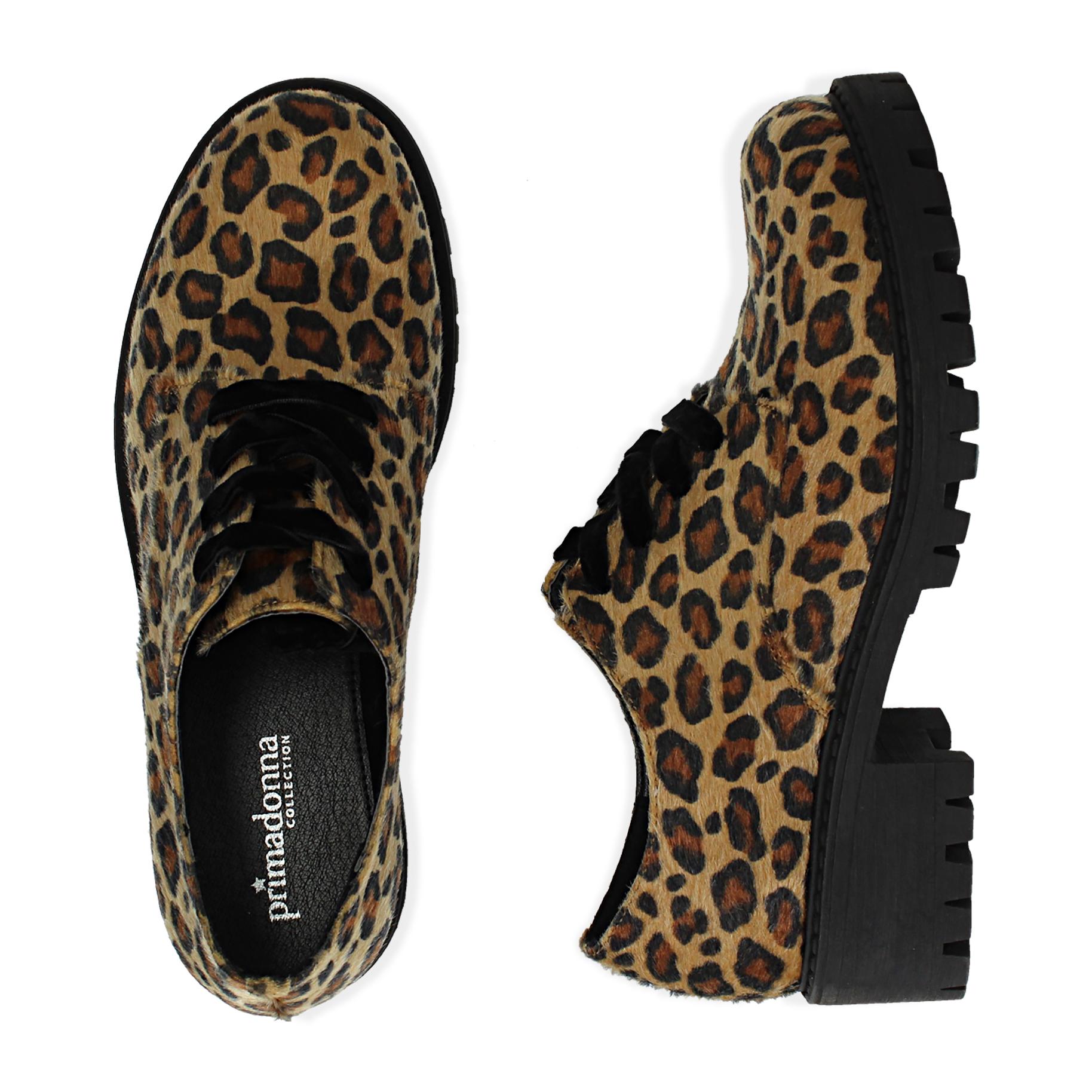 Stringate leopard in eco-cavallino