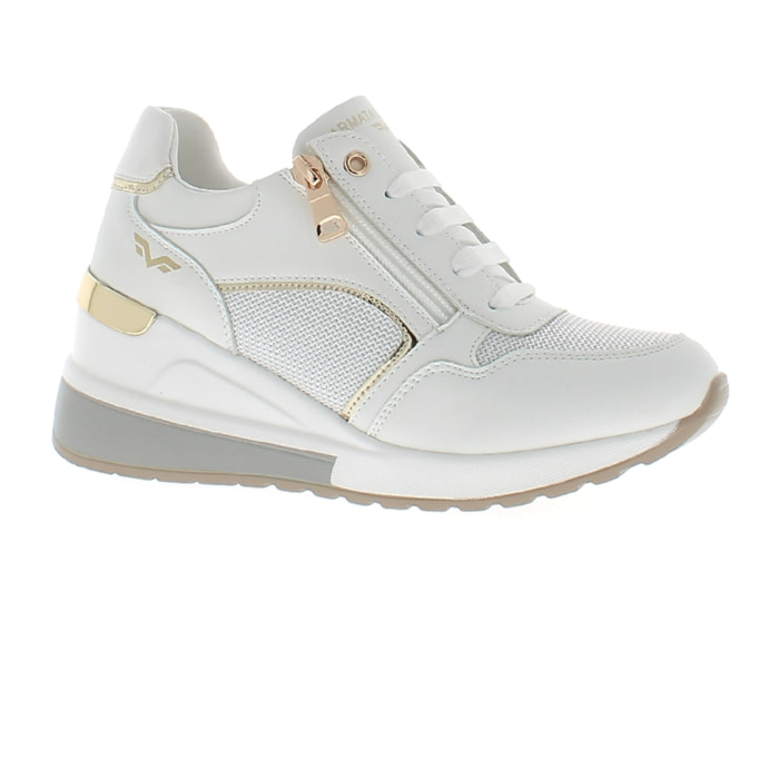 Armata di Mare Scarpe Donna Sneakers Casual con Zip Laterale AMD SS41H18 White