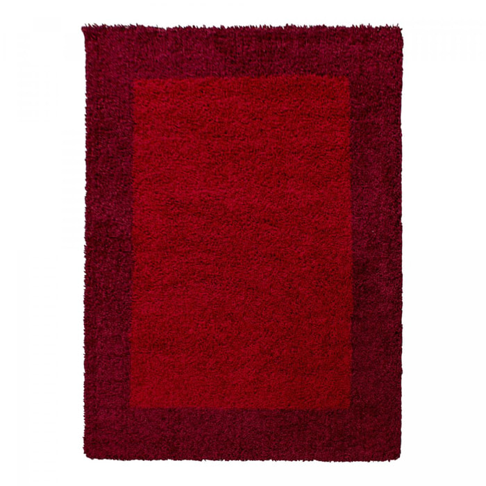 Tapis poils longs shaggy tissé motif simple NIVA