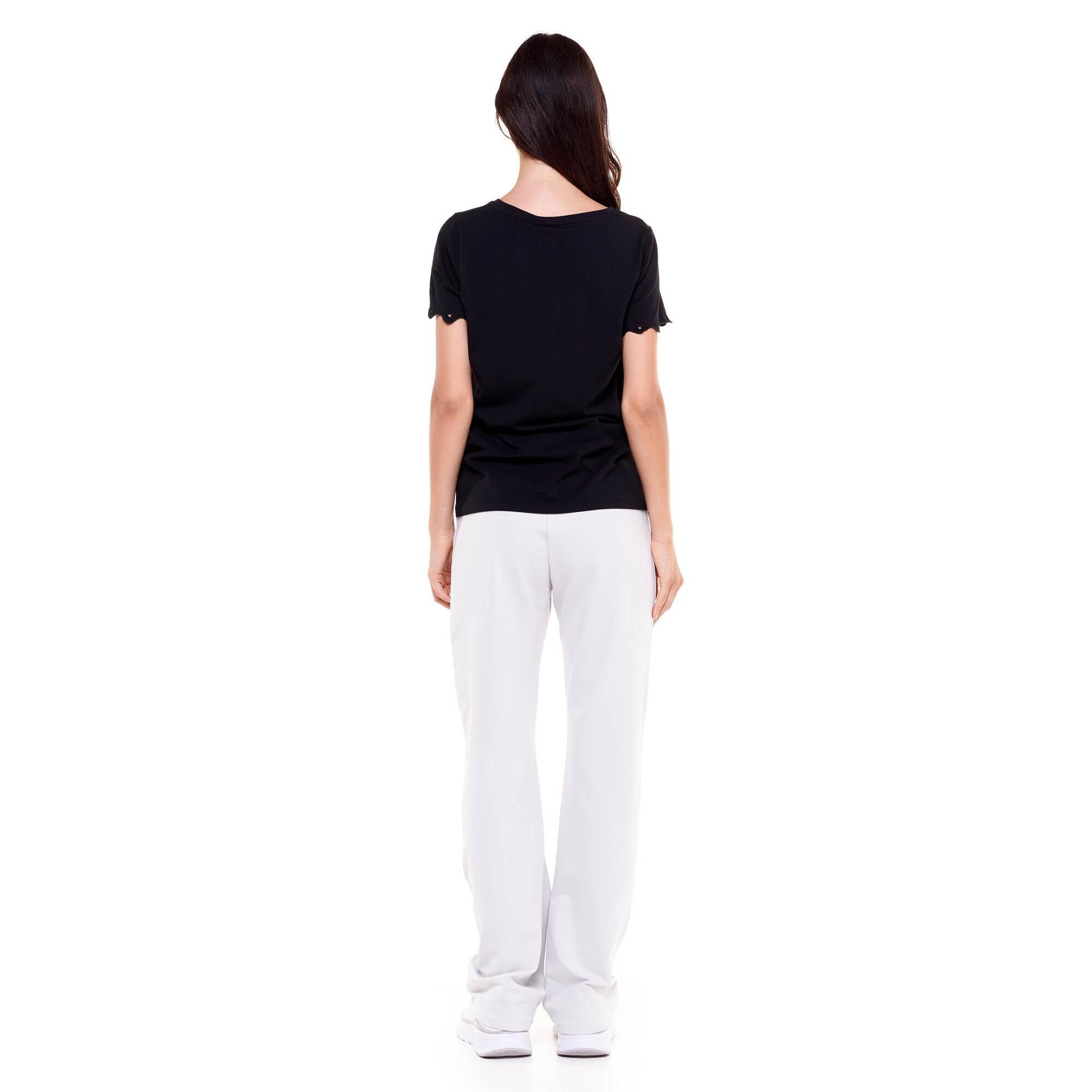 Camiseta mujer blanca y negra