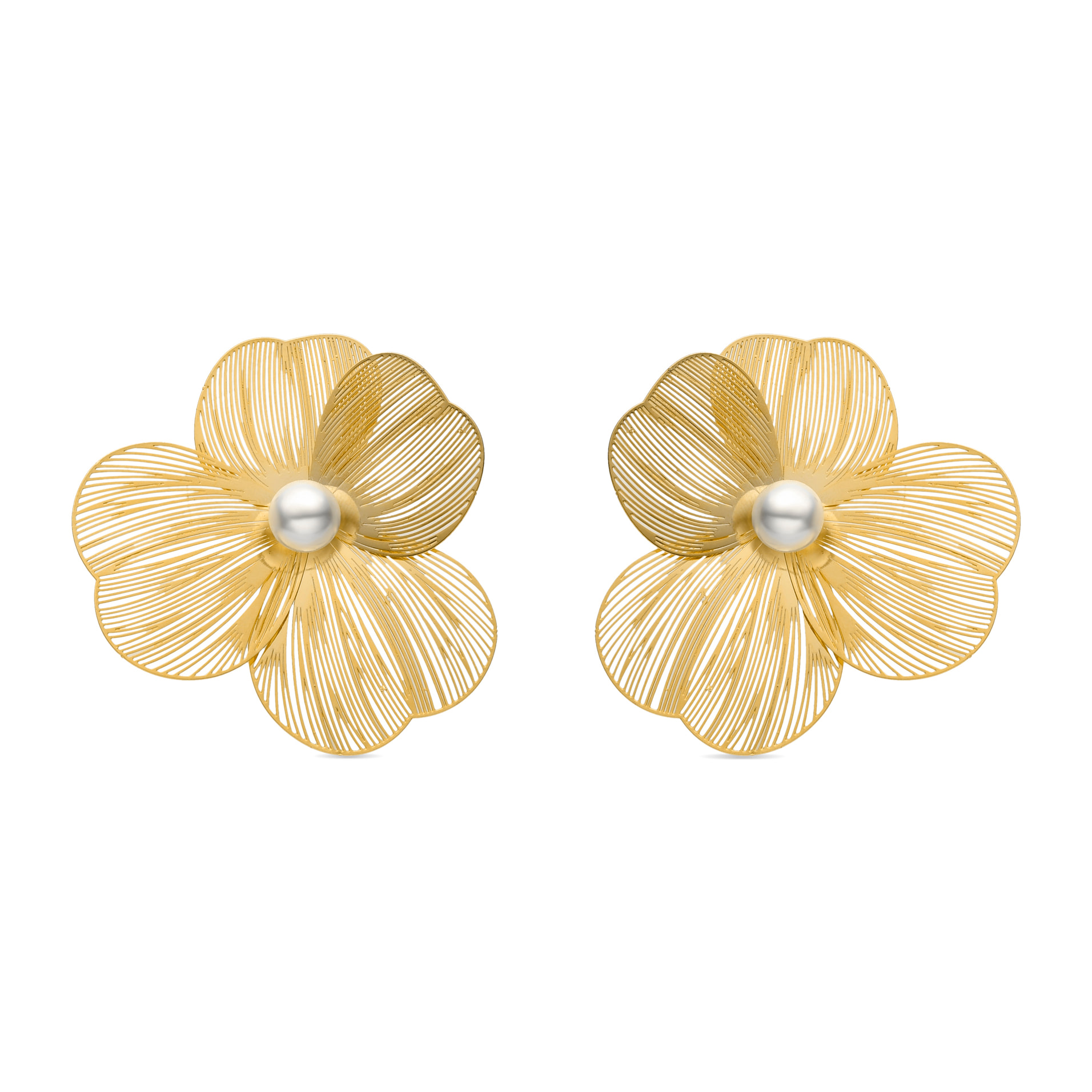 Pendientes Lux by Lux acabadoss en oro amarillo 18k