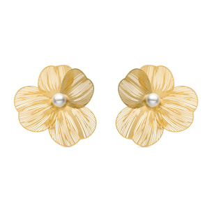 Pendientes Lux by Lux acabadoss en oro amarillo 18k