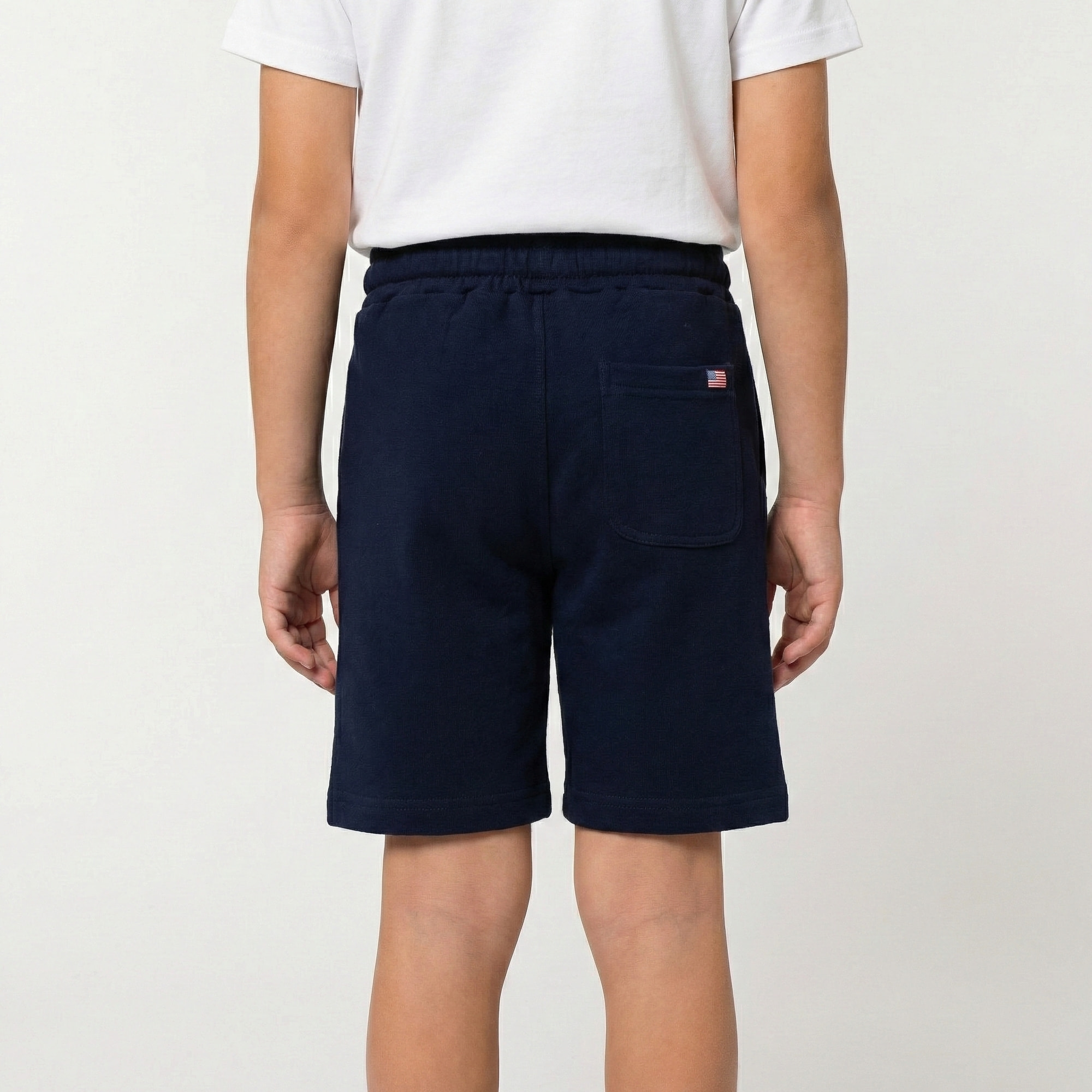 Bermuda felpa con logo stampato french terry