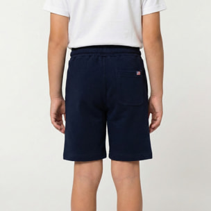 Bermuda felpa con logo stampato french terry