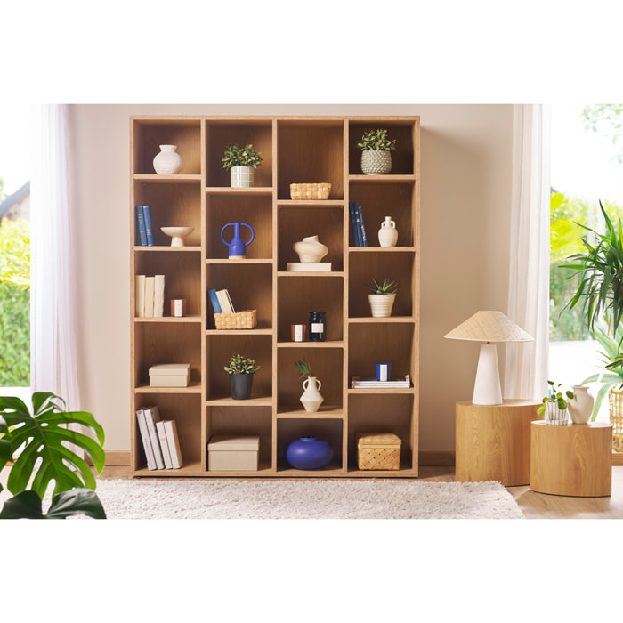 Bibliothèque design finition bois clair chêne L149 cm RYTHM
