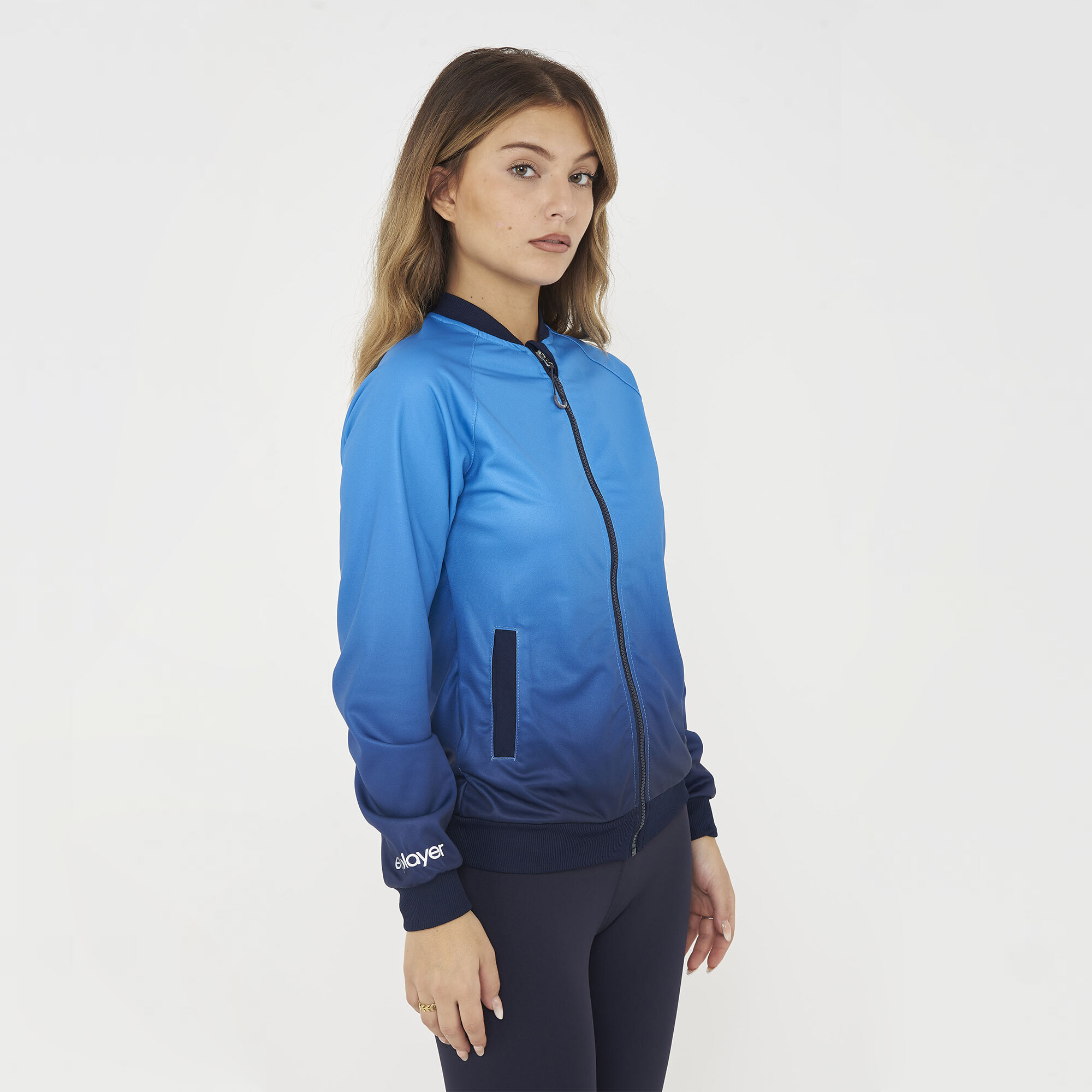 Giacca sportiva da running donna BLAS azzurra