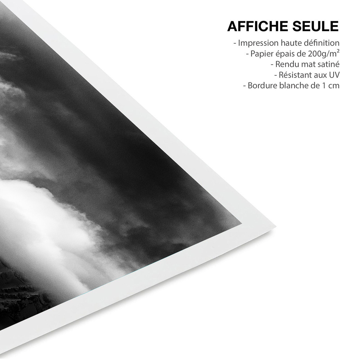 Affiche paysage Roche et vent Affiche seule