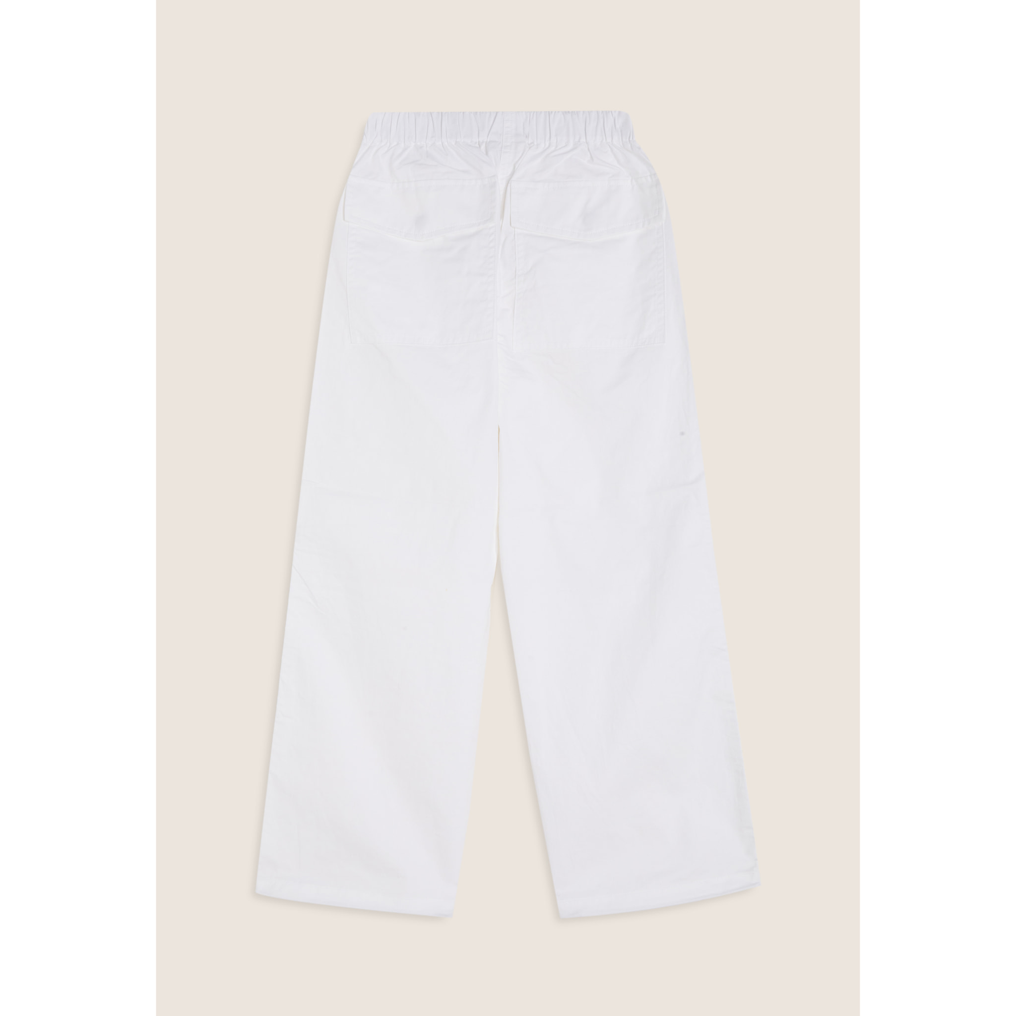 Pantaloni cargo in popeline con tasche frontali