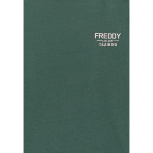 T-shirt con inserti camouflage e logo sul cuore