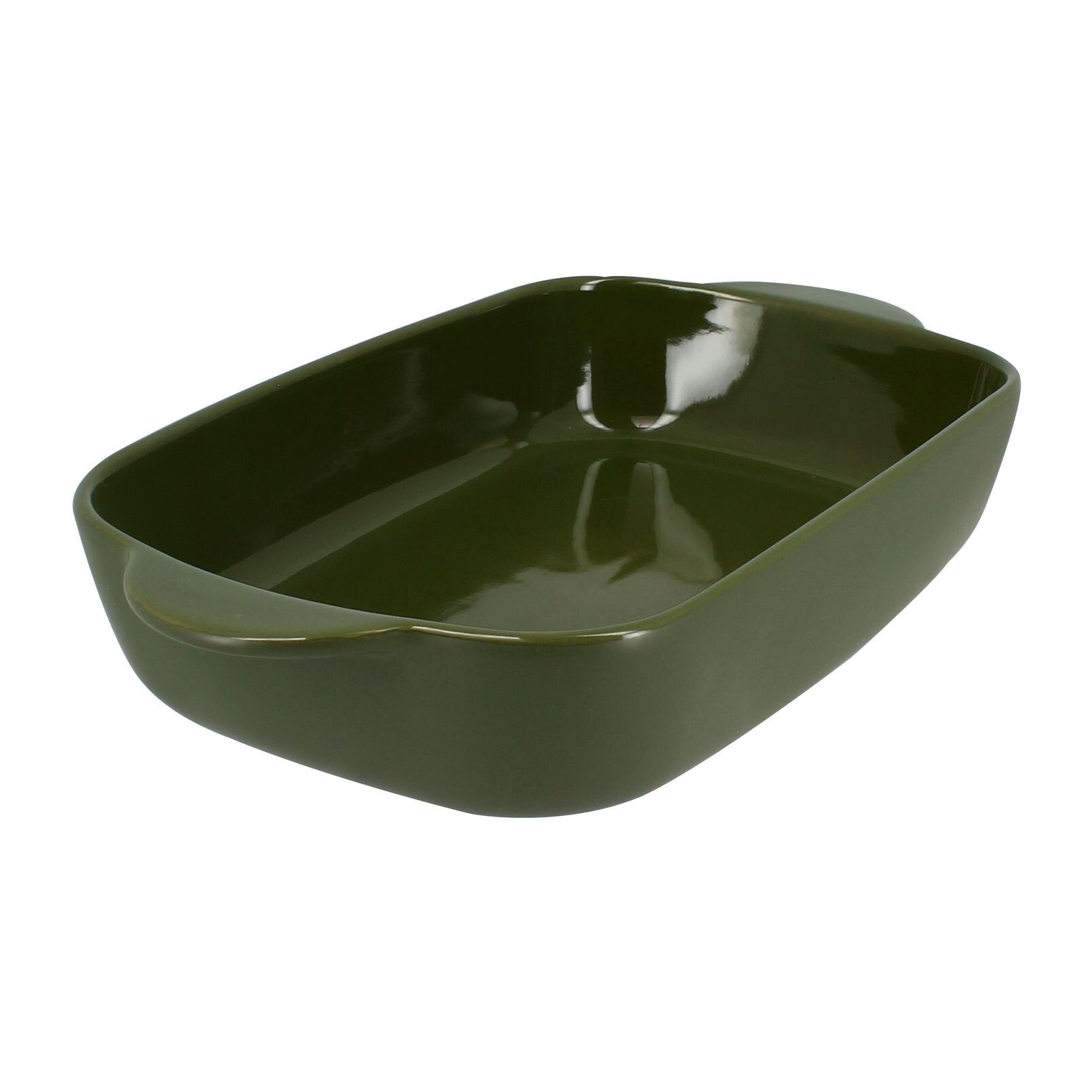 Plat à four en grès vert 33x20cm  OCTAVE
