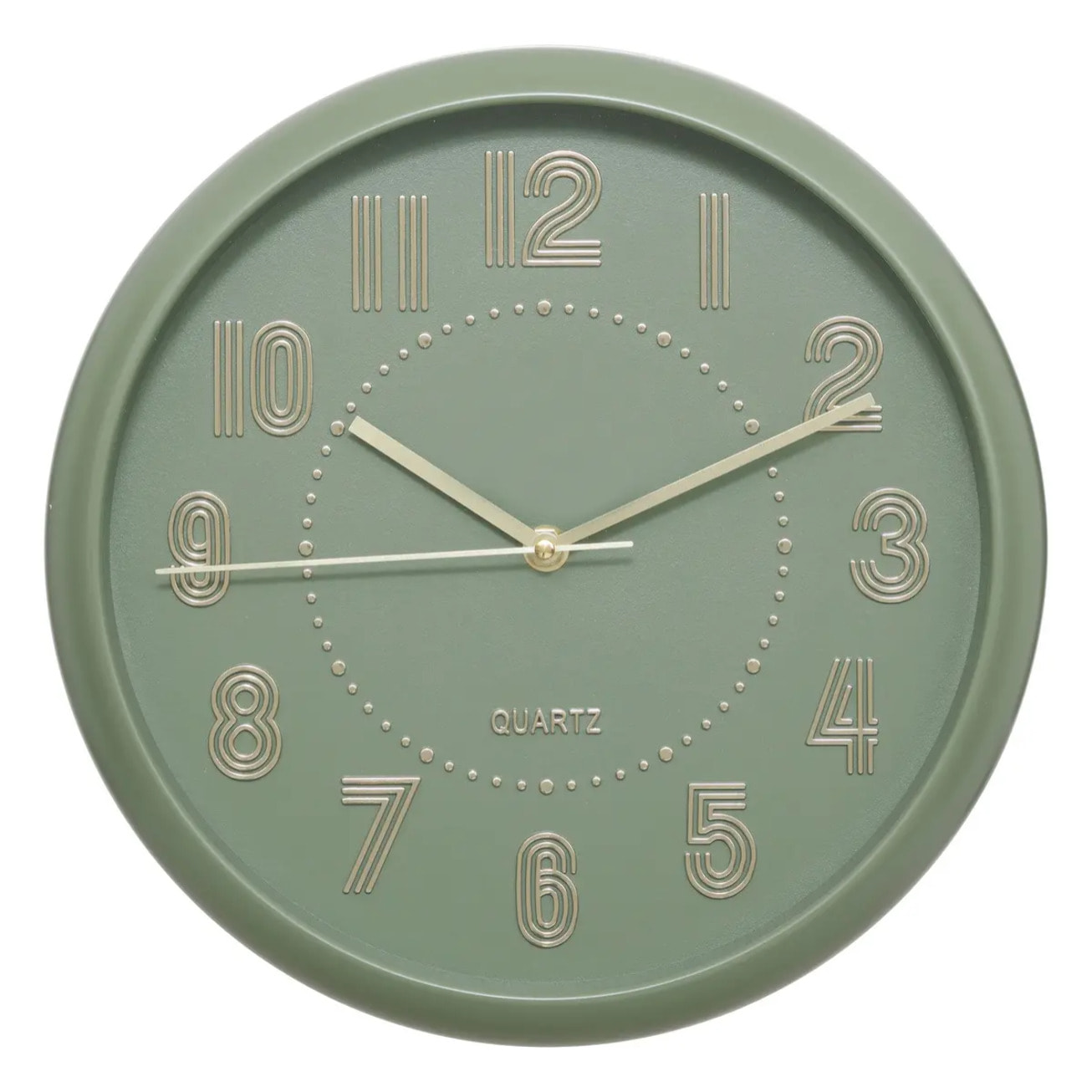 Horloge Alizee vert olive D30cm