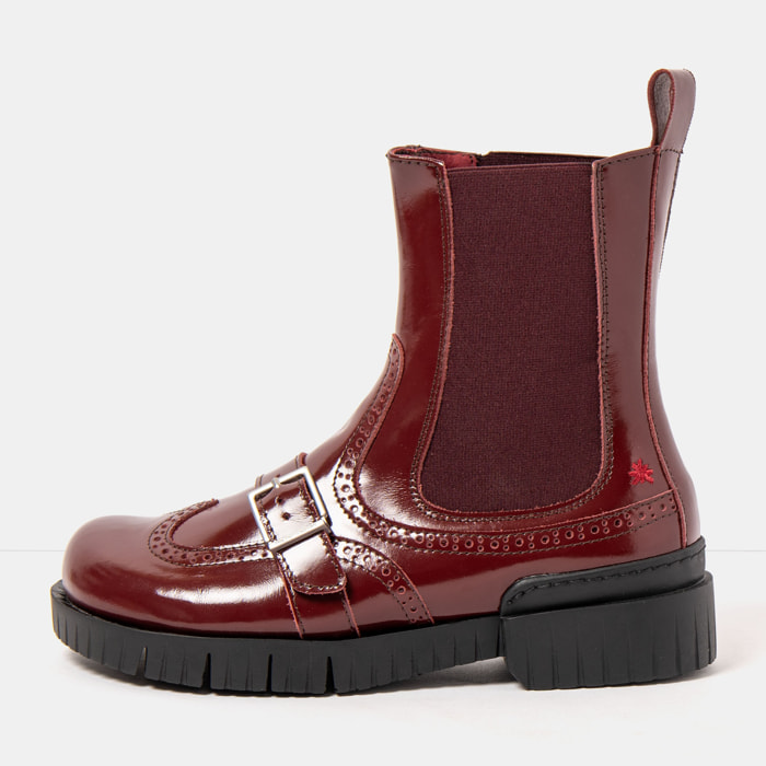 Botines 1848 NAPPA SHINNY BURDEOS /OXFORD color Burdeos