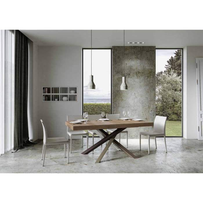 Tavolo allungabile 90x200/460 cm Volantis quercia natura telaio 4/C
