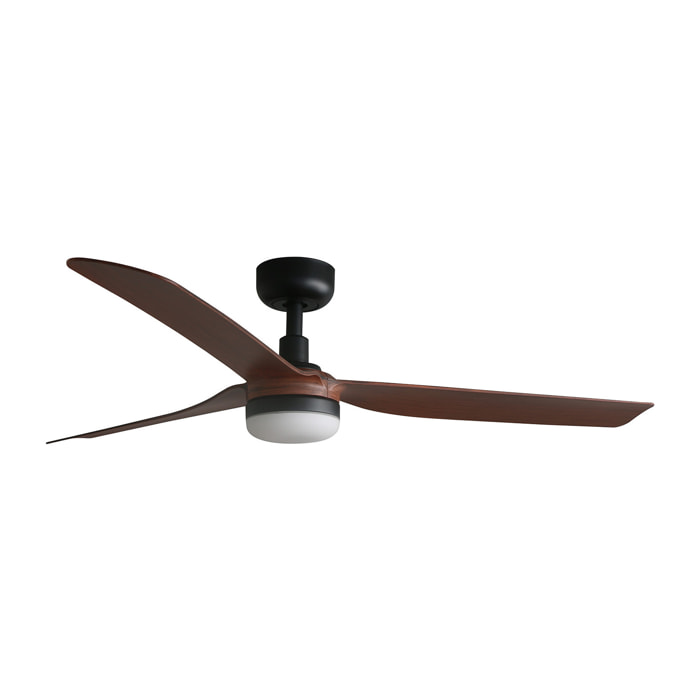 PUNT M LED Ventilatore a soffitto nero/noce
