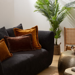 Coussin flanelle Cuddly marron 38x58cm