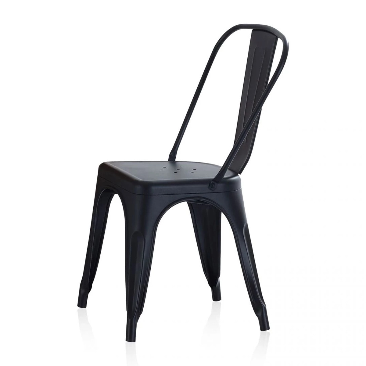Pack 4 sillas de comedor metálicas en negro 45x45 cm Tolix Negro