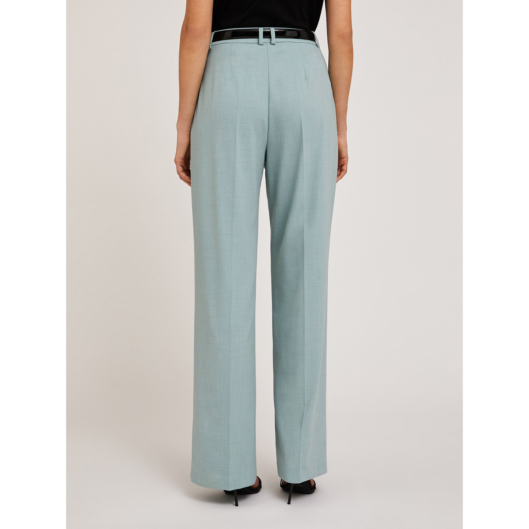 Motivi - Pantaloni palazzo con pieghe - Verde acqua