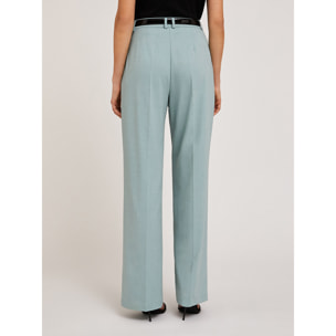 Motivi - Pantaloni palazzo con pieghe - Verde acqua