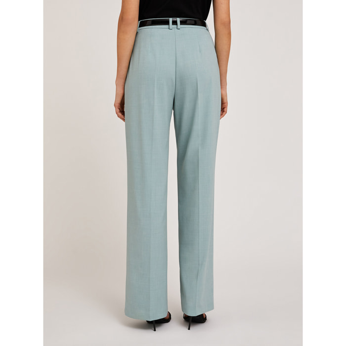 Motivi - Pantaloni palazzo con pieghe - Verde acqua