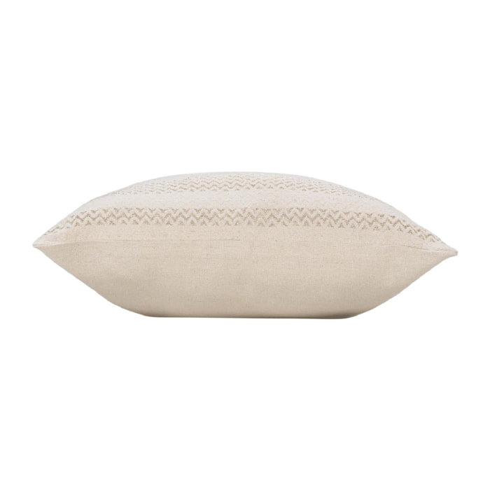 Coussin bohème doré déhoussable - Blanc