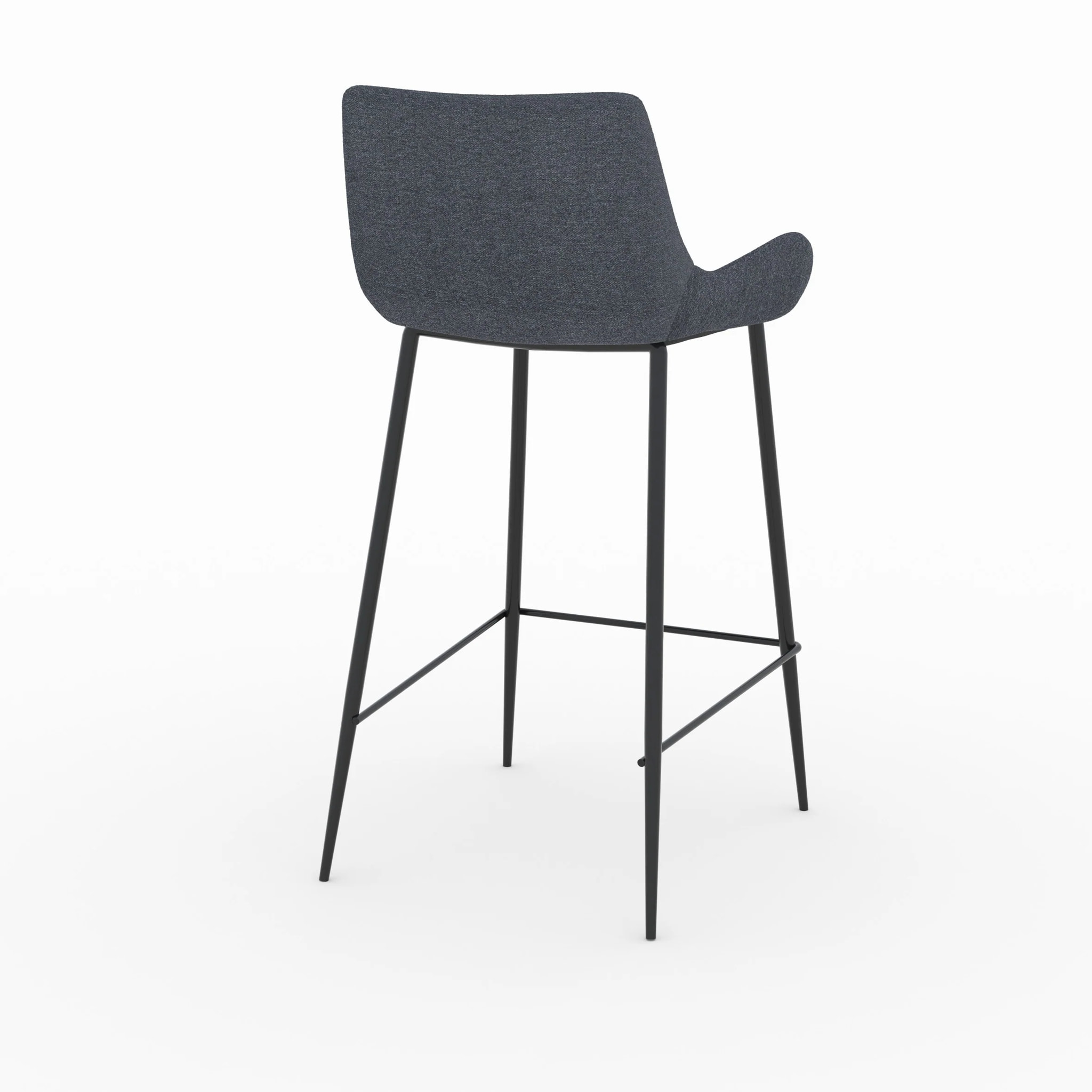 Lot de 2 chaises pour îlot central en tissu gris 65 cm - Pirata