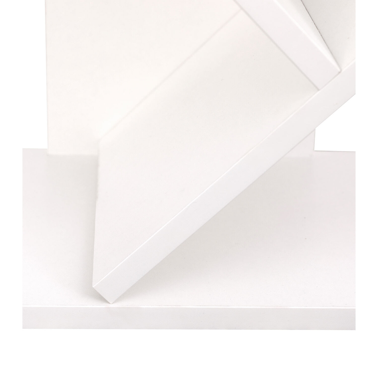 Bibliothèque 8 étagères inclinées blanche SIMONE