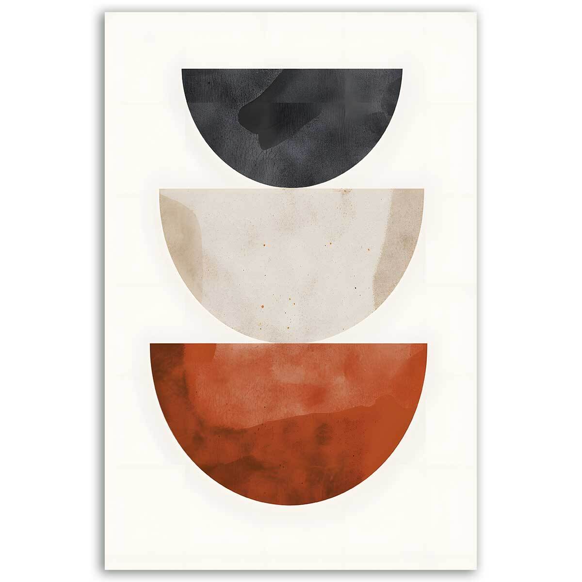 Tableau demi-cercles superposés Toile imprimée