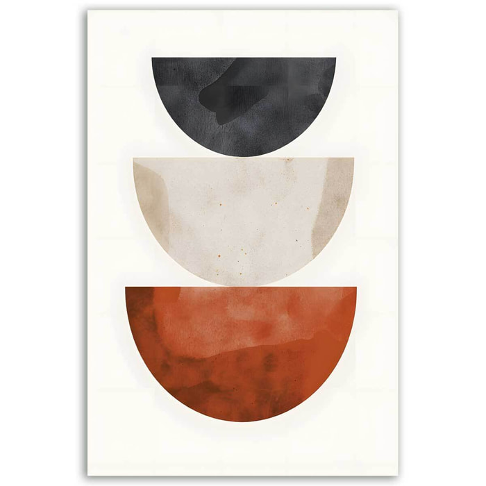 Tableau demi-cercles superposés Toile imprimée