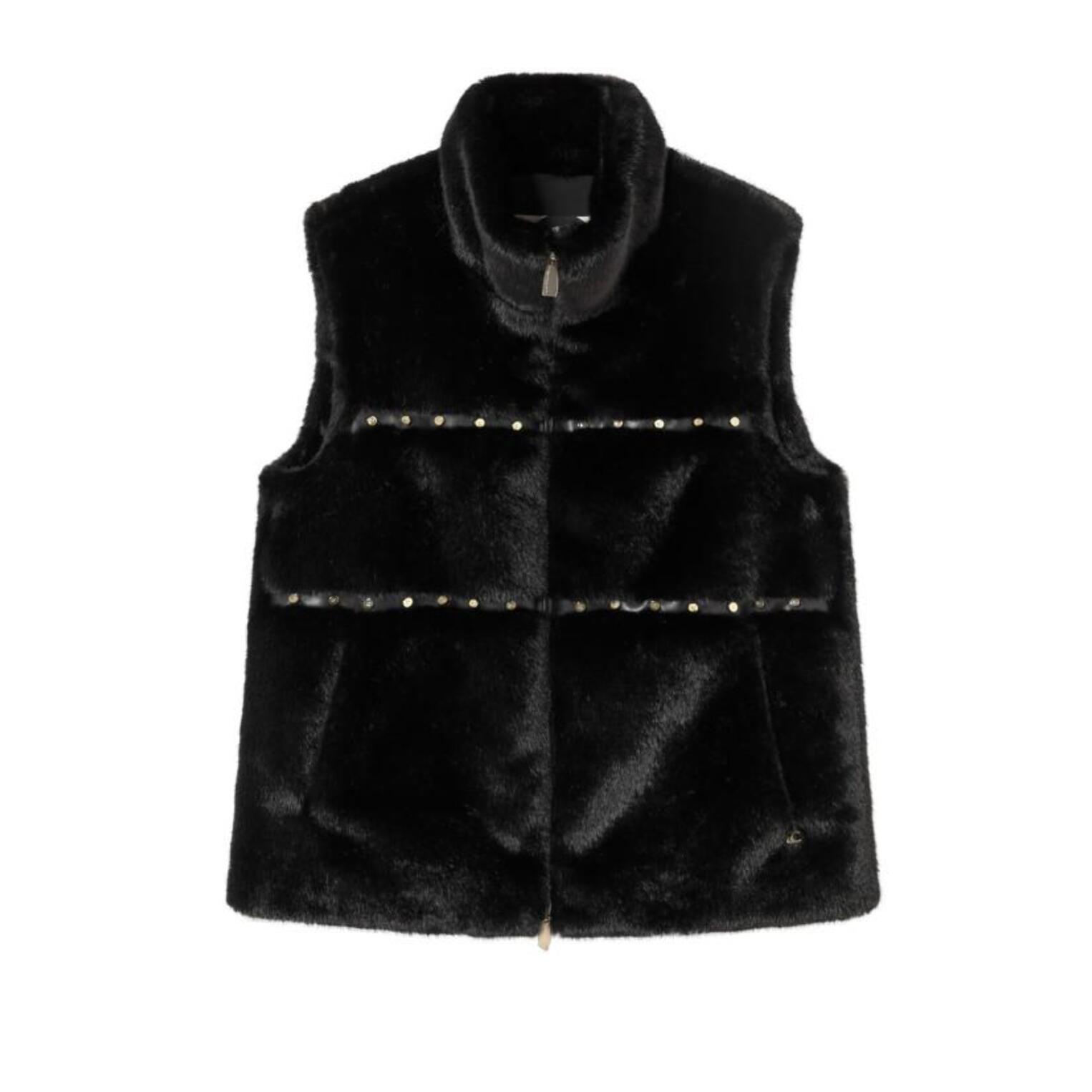 Gilet con dettagli metallici