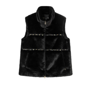 Gilet con dettagli metallici