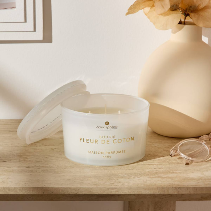 Bougie parfumée 440 g Glowy fleur de coton