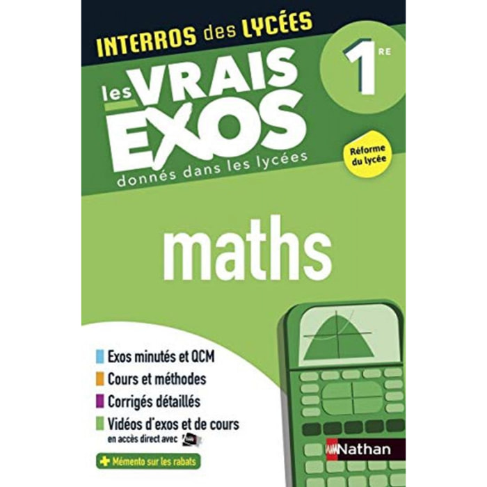 Crouzier, Anne | Interros des Lycées Maths 1re - Les vrais exos - Nouveau Bac | Livre d'occasion