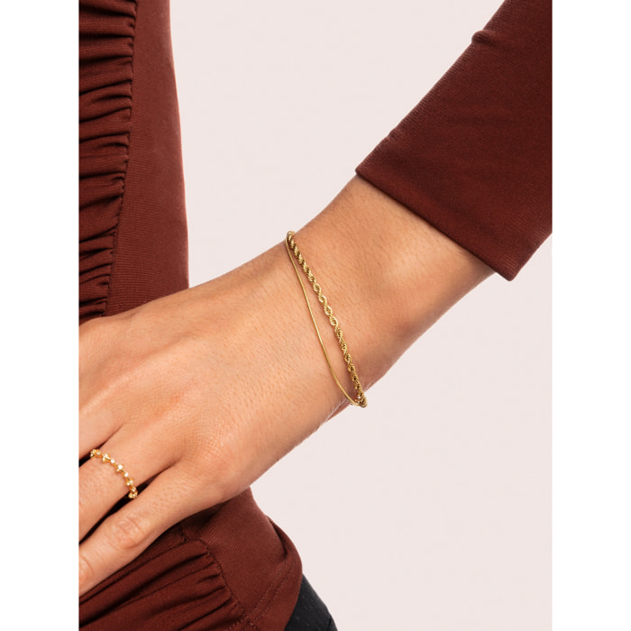 Pulsera Nautic Acero Baño Oro