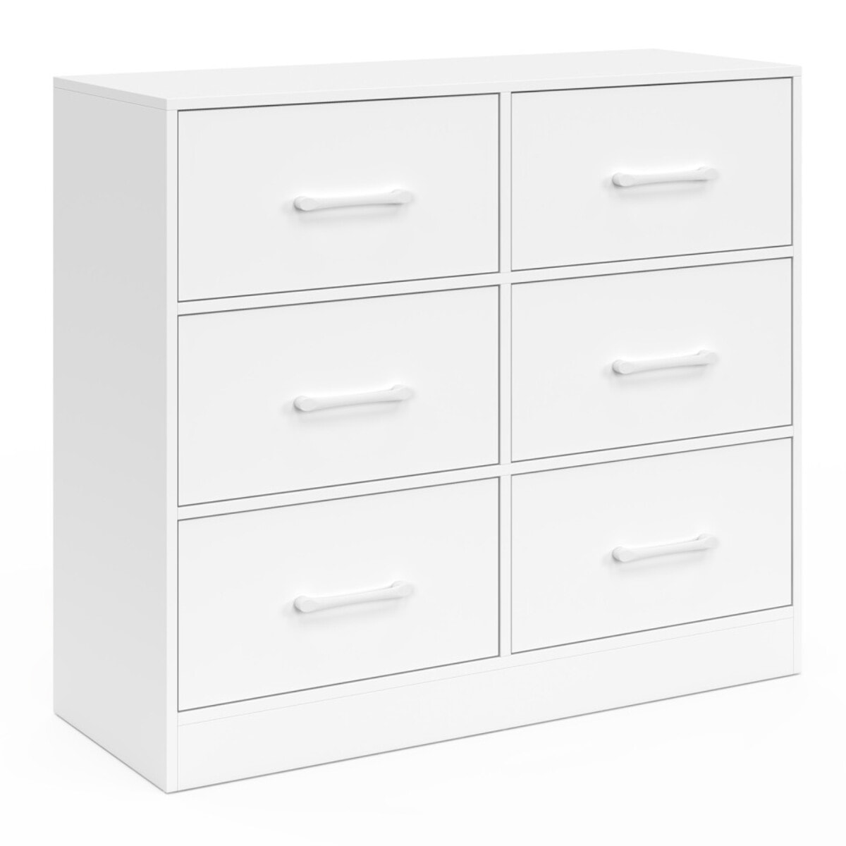 Commode Uma 6 tiroirs blanc