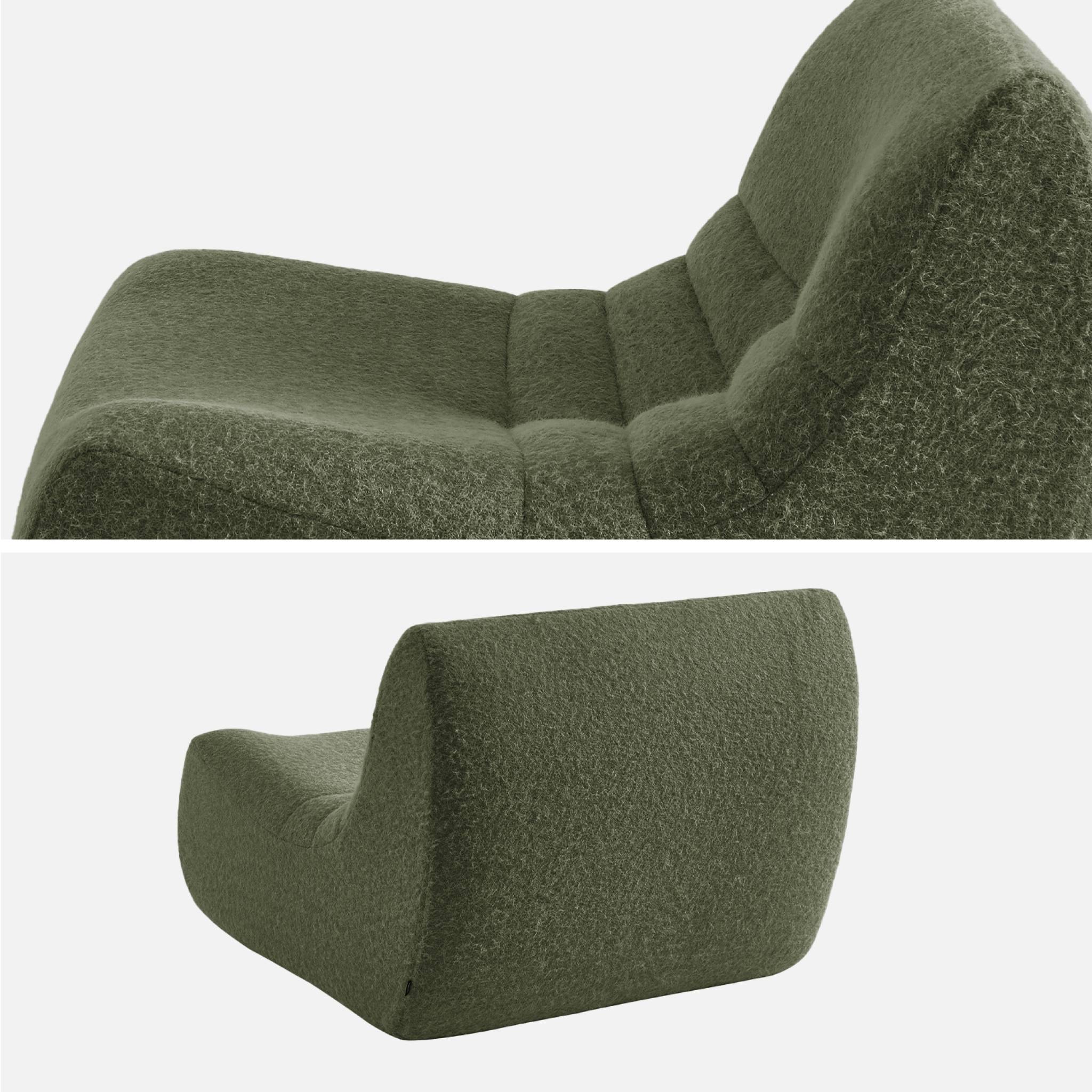 Chauffeuse tissu effet alpaca 1 place SOKOL