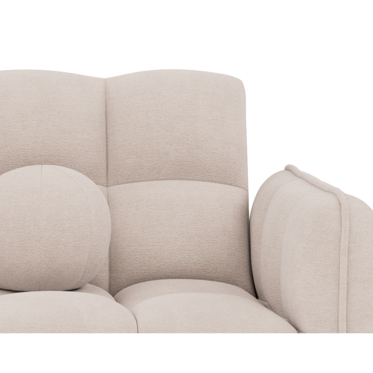 Adam - Canapé convertible clic-clac 2 places bubble en tissu texturé - Beige