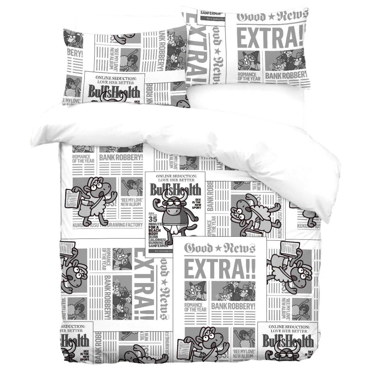 Funda Nórdica Kukuxumusu Extra News - 100% algodón -