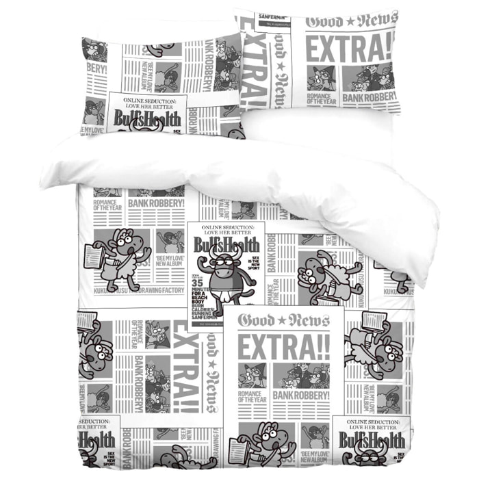 Funda Nórdica Kukuxumusu Extra News - 100% algodón -