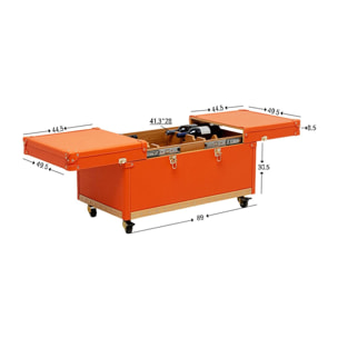 Table basse bar Monaco orange Kare Design