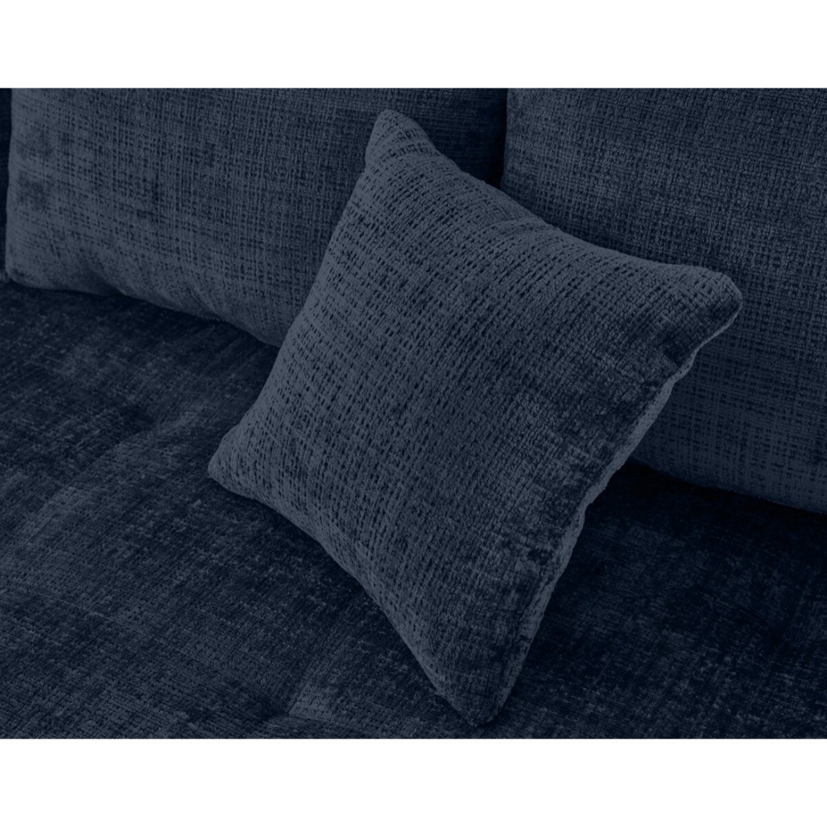 Rune - canapé d'angle droit 4 places en velours texturé - Bleu